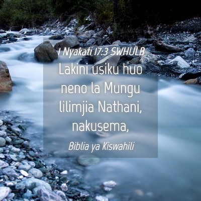 Picture 04 - 1 Nyakati 17:3 SWHULB - Lakini usiku huo neno la Mungu lilimjia Nathani, - Bible Verse Picture