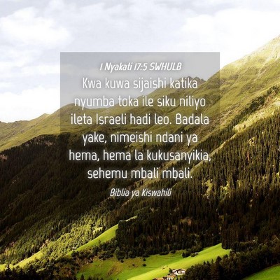 Picture 04 - 1 Nyakati 17:5 SWHULB - Kwa kuwa sijaishi katika nyumba toka ile siku - Bible Verse Picture