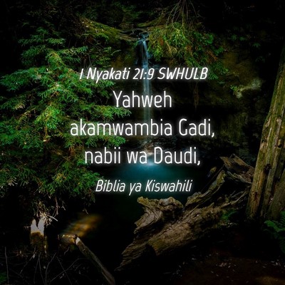 Picture 04 - 1 Nyakati 21:9 SWHULB - Yahweh akamwambia Gadi, nabii wa - Bible Verse Picture