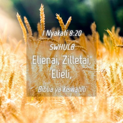 Picture 04 - 1 Nyakati 8:20 SWHULB - Elienai, Zilletai, - Bible Verse Picture