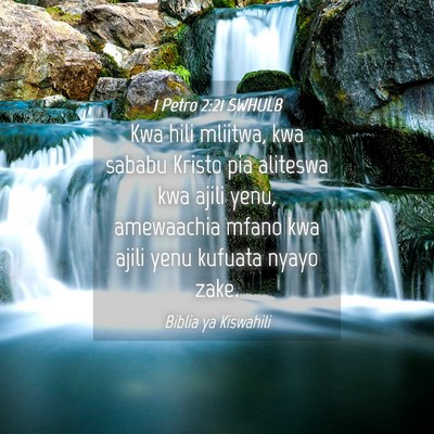 Picture 04 - 1 Petro 2:21 SWHULB - Kwa hili mliitwa, kwa sababu Kristo pia aliteswa - Bible Verse Picture