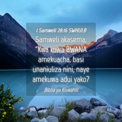 Picture 04 - 1 Samweli 28:16 SWHULB - Samweli akasema, “Kwa kuwa BWANA amekuacha, - Bible Verse Picture