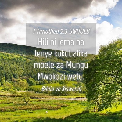 Picture 04 - 1 Timotheo 2:3 SWHULB - Hili ni jema na lenye kukubalika mbele za Mungu - Bible Verse Picture