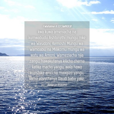 Picture 04 - 1 Wafalme 11:33 SWHULB - kwa kuwa ameniacha na kumwabudu Ashtorethi mungu - Bible Verse Picture