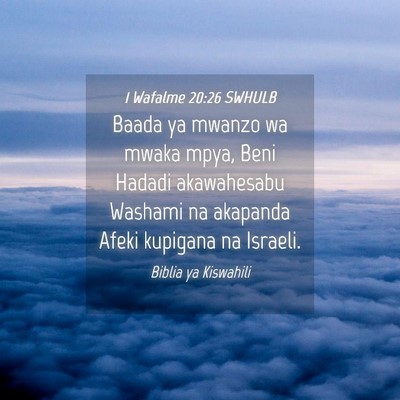 Picture 04 - 1 Wafalme 20:26 SWHULB - Baada ya mwanzo wa mwaka mpya, Beni Hadadi - Bible Verse Picture