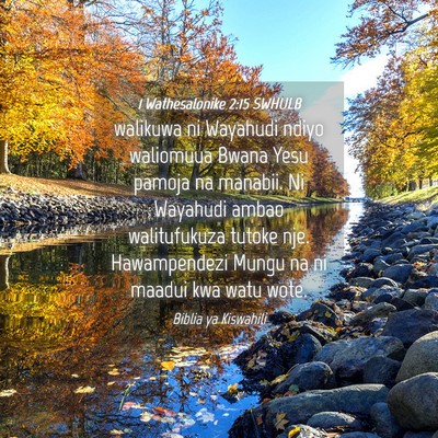 Picture 04 - 1 Wathesalonike 2:15 SWHULB - walikuwa ni Wayahudi ndiyo waliomuua Bwana Yesu - Bible Verse Picture