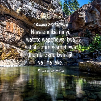 Picture 04 - 1 Yohana 2:12 SWHULB - Nawaandikia ninyi, watoto wapendwa, kwa sababu - Bible Verse Picture