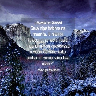 Picture 04 - 2 Nyakati 1:10 SWHULB - Sasa nipe hekima na maarifa, ili niweze - Bible Verse Picture