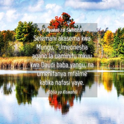 Picture 04 - 2 Nyakati 1:8 SWHULB - Selemani akasema kwa Mungu, “Umeonesha agano la - Bible Verse Picture