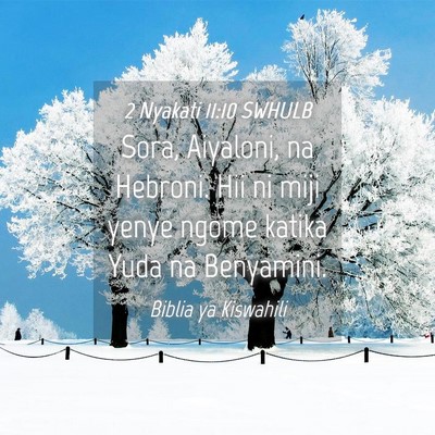 Picture 04 - 2 Nyakati 11:10 SWHULB - Sora, Aiyaloni, na Hebroni. Hii ni miji yenye - Bible Verse Picture