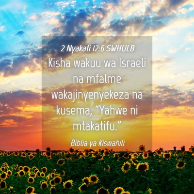 Picture 04 - 2 Nyakati 12:6 SWHULB - Kisha wakuu wa Israeli na mfalme wakajinyenyekeza - Bible Verse Picture