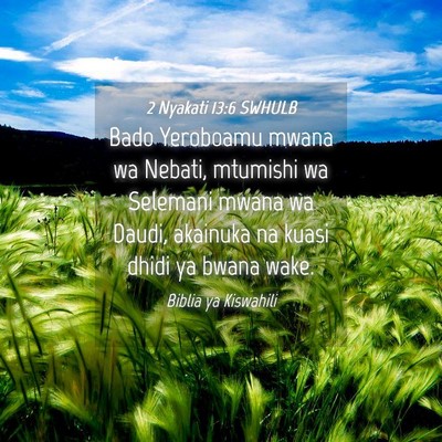 Picture 04 - 2 Nyakati 13:6 SWHULB - Bado Yeroboamu mwana wa Nebati, mtumishi wa - Bible Verse Picture