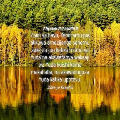 Picture 04 - 2 Nyakati 21:11 SWHULB - Zaidi ya hayo, Yehoramu pia alikuwa amezijenga - Bible Verse Picture