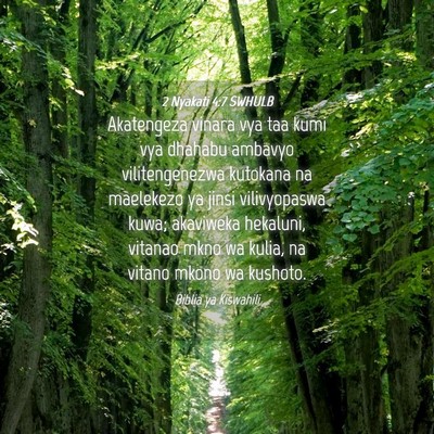 Picture 04 - 2 Nyakati 4:7 SWHULB - Akatengeza vinara vya taa kumi vya dhahabu - Bible Verse Picture