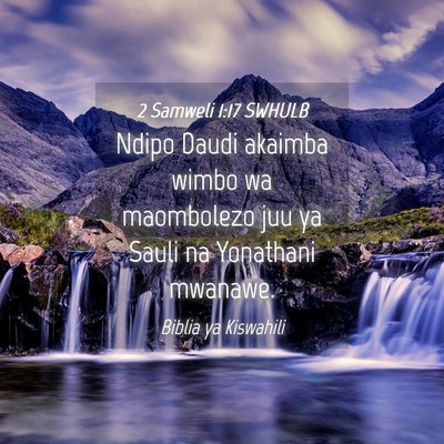 Picture 04 - 2 Samweli 1:17 SWHULB - Ndipo Daudi akaimba wimbo wa maombolezo juu ya - Bible Verse Picture