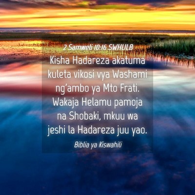 Picture 04 - 2 Samweli 10:16 SWHULB - Kisha Hadareza akatuma kuleta vikosi vya Washami - Bible Verse Picture
