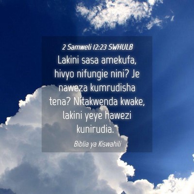 Picture 04 - 2 Samweli 12:23 SWHULB - Lakini sasa amekufa, hivyo nifungie nini? Je - Bible Verse Picture