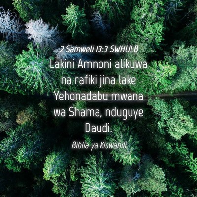 Picture 04 - 2 Samweli 13:3 SWHULB - Lakini Amnoni alikuwa na rafiki jina lake - Bible Verse Picture