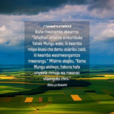 Picture 04 - 2 Samweli 14:11 SWHULB - Kisha mwanamke akasema, “Tafadhari mfalme - Bible Verse Picture