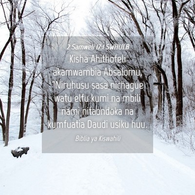 Picture 04 - 2 Samweli 17:1 SWHULB - Kisha Ahithofeli akamwambia Absalomu, “Niruhusu - Bible Verse Picture