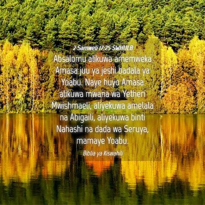 Picture 04 - 2 Samweli 17:25 SWHULB - Absalomu alikuwa amemweka Amasa juu ya jeshi - Bible Verse Picture