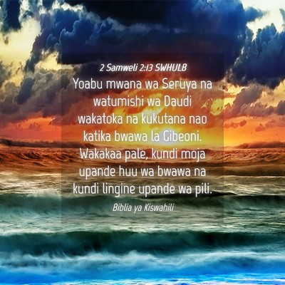 Picture 04 - 2 Samweli 2:13 SWHULB - Yoabu mwana wa Seruya na watumishi wa Daudi - Bible Verse Picture