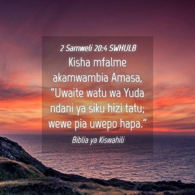 Picture 04 - 2 Samweli 20:4 SWHULB - Kisha mfalme akamwambia Amasa, “Uwaite watu wa - Bible Verse Picture