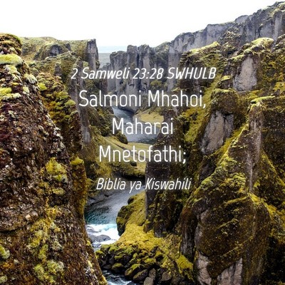 Picture 04 - 2 Samweli 23:28 SWHULB - Salmoni Mhahoi, Maharai - Bible Verse Picture
