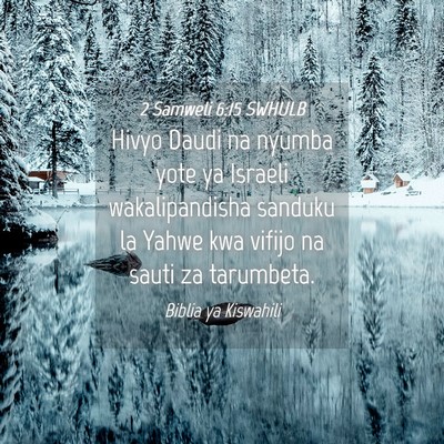 Picture 04 - 2 Samweli 6:15 SWHULB - Hivyo Daudi na nyumba yote ya Israeli - Bible Verse Picture