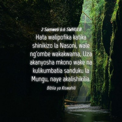 Picture 04 - 2 Samweli 6:6 SWHULB - Hata walipofika katika shinikizo la Nasoni, wale - Bible Verse Picture