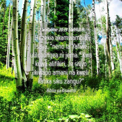 Picture 04 - 2 Wafalme 20:19 SWHULB - Hezekia akamwambia Isaya, “neno la Yahwe - Bible Verse Picture