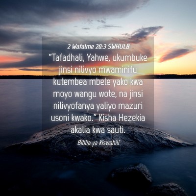 Picture 04 - 2 Wafalme 20:3 SWHULB - “Tafadhali, Yahwe, ukumbuke jinsi nilivyo - Bible Verse Picture
