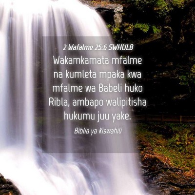 Picture 04 - 2 Wafalme 25:6 SWHULB - Wakamkamata mfalme na kumleta mpaka kwa mfalme wa - Bible Verse Picture