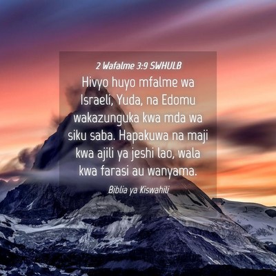 Picture 04 - 2 Wafalme 3:9 SWHULB - Hivyo huyo mfalme wa Israeli, Yuda, na Edomu - Bible Verse Picture