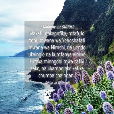 Picture 04 - 2 Wafalme 9:2 SWHULB - Wakati utakapofika, mtafute Yehu mwana wa - Bible Verse Picture