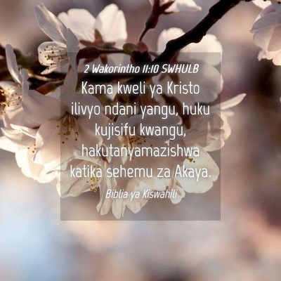 Picture 04 - 2 Wakorintho 11:10 SWHULB - Kama kweli ya Kristo ilivyo ndani yangu, huku - Bible Verse Picture