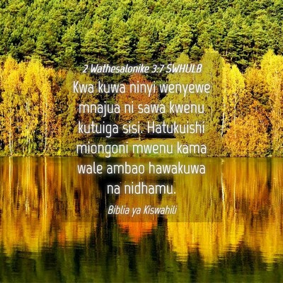 Picture 04 - 2 Wathesalonike 3:7 SWHULB - Kwa kuwa ninyi wenyewe mnajua ni sawa kwenu - Bible Verse Picture