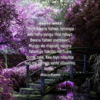 Picture 04 - Amosi 6:8 SWHULB - “Mimi Bwana Yahwe, nimeapa kwa nafsi yangu - Bible Verse Picture
