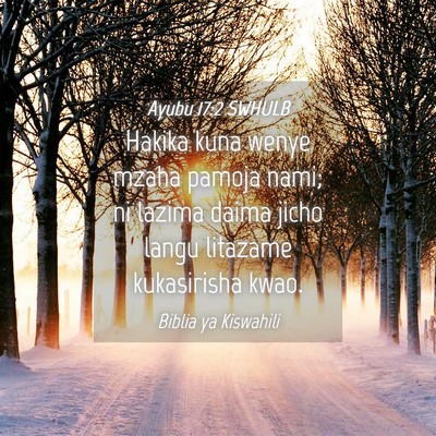 Picture 04 - Ayubu 17:2 SWHULB - Hakika kuna wenye mzaha pamoja nami; ni lazima - Bible Verse Picture