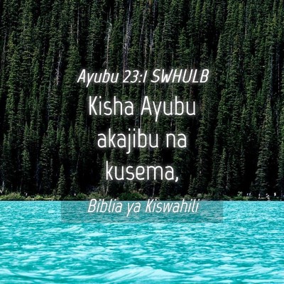 Picture 04 - Ayubu 23:1 SWHULB - Kisha Ayubu akajibu na - Bible Verse Picture