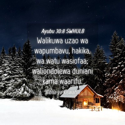 Picture 04 - Ayubu 30:8 SWHULB - Walikuwa uzao wa wapumbavu, hakika, wa watu - Bible Verse Picture