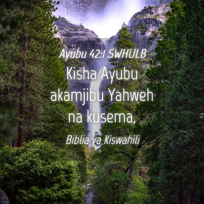 Picture 04 - Ayubu 42:1 SWHULB - Kisha Ayubu akamjibu Yahweh na - Bible Verse Picture