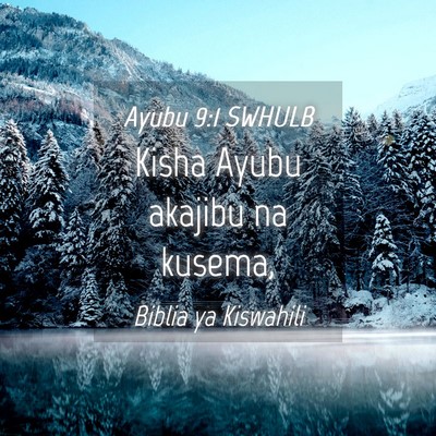 Picture 04 - Ayubu 9:1 SWHULB - Kisha Ayubu akajibu na - Bible Verse Picture