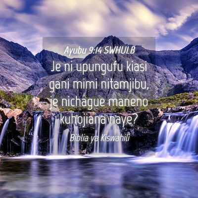 Picture 04 - Ayubu 9:14 SWHULB - Je ni upungufu kiasi gani mimi nitamjibu, je - Bible Verse Picture