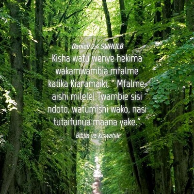 Picture 04 - Danieli 2:4 SWHULB - Kisha watu wenye hekima wakamwambia mfalme katika - Bible Verse Picture