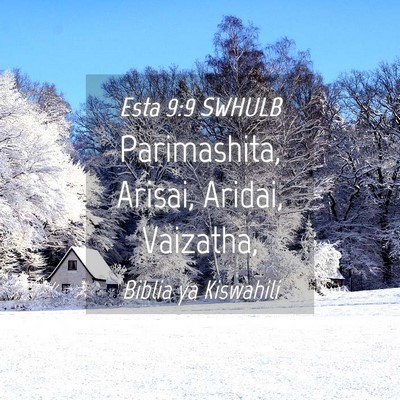 Picture 04 - Esta 9:9 SWHULB - Parimashita, Arisai, Aridai, - Bible Verse Picture