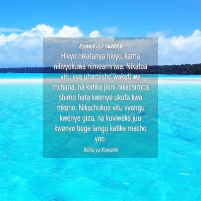 Picture 04 - Ezekieli 12:7 SWHULB - Hivyo nikafanya hivyo, kama nilivyokuwa - Bible Verse Picture