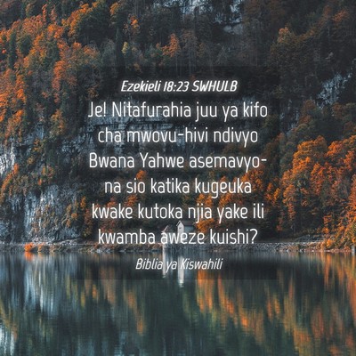 Picture 04 - Ezekieli 18:23 SWHULB - Je! Nitafurahia juu ya kifo cha mwovu-hivi ndivyo - Bible Verse Picture