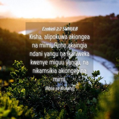Picture 04 - Ezekieli 2:2 SWHULB - Kisha, alipokuwa akiongea na mimi, Roho akaingia - Bible Verse Picture