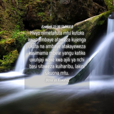 Picture 04 - Ezekieli 22:30 SWHULB - Hivyo nimetafuta mtu kutoka kwao ambaye ataweza - Bible Verse Picture